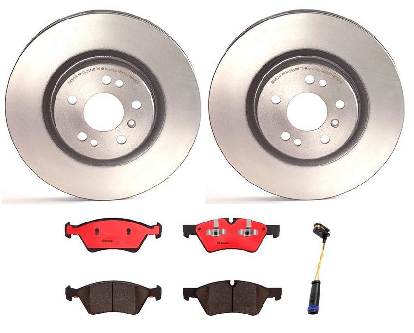 Mercedes Brakes Kit - Brembo Pads and Rotors Front (330mm) (Ceramic) 164420262064 - Brembo 1533295KIT